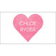 Pink Watercolor Heart Luggage Tags Image 3 of 3